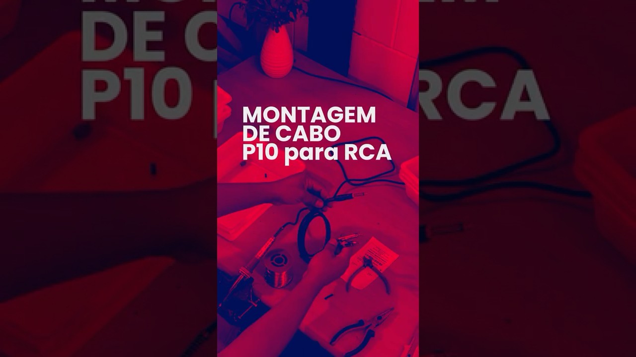 Montamos o Cabo P10 Mono para 2 RCA 