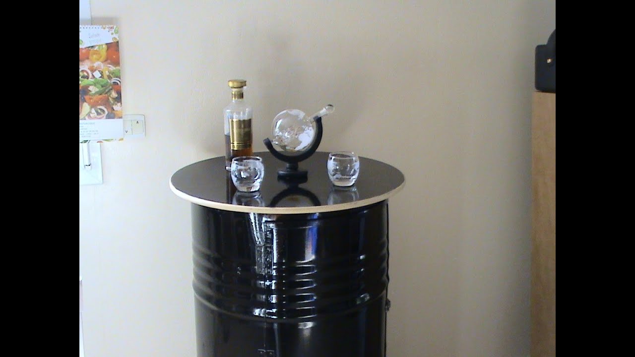 je fabrique un bar avec un baril d'huile