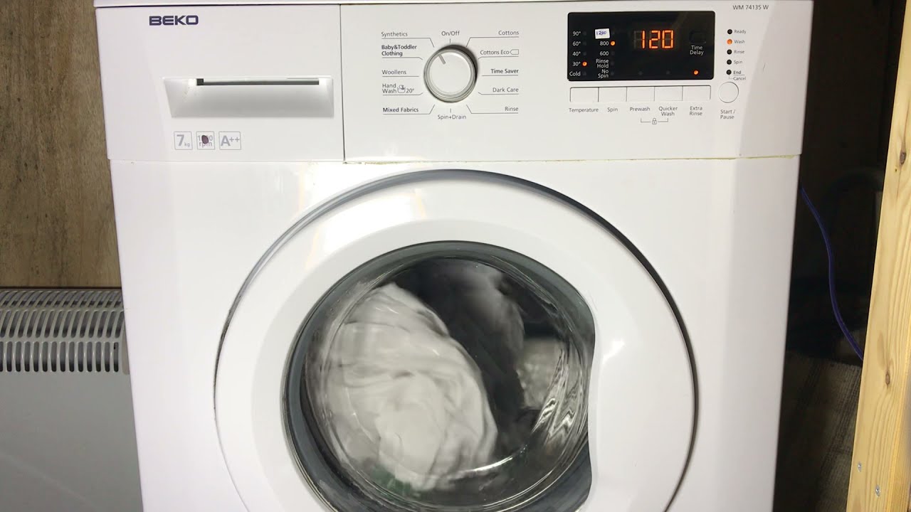 beko WM74135W - synthetic 30 + extra rinse