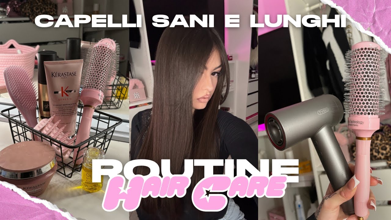 HAIR CARE ROUTINE *tips per capelli sani e lunghi  con tutti i prodotti + ciuffo con spazzola*