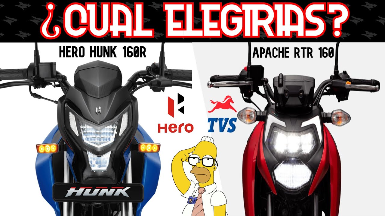 🚨 HERO HUNK 160R VS APACHE RTR 160 4v / una COMPARATIVA pesada / CUAL COMPRARIAS TU?