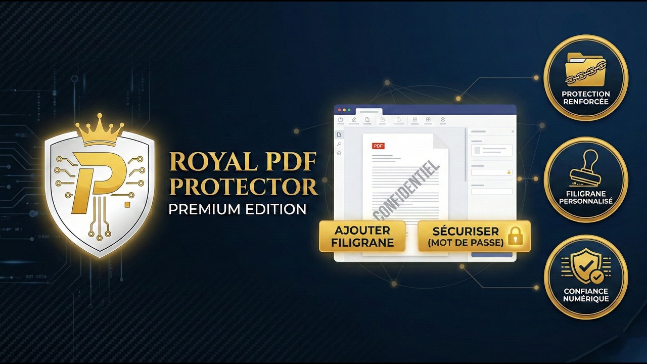 Comment Protéger vos PDF : Tutoriel Royal PDF Protector Premium (Filigrane & Mot de Passe)