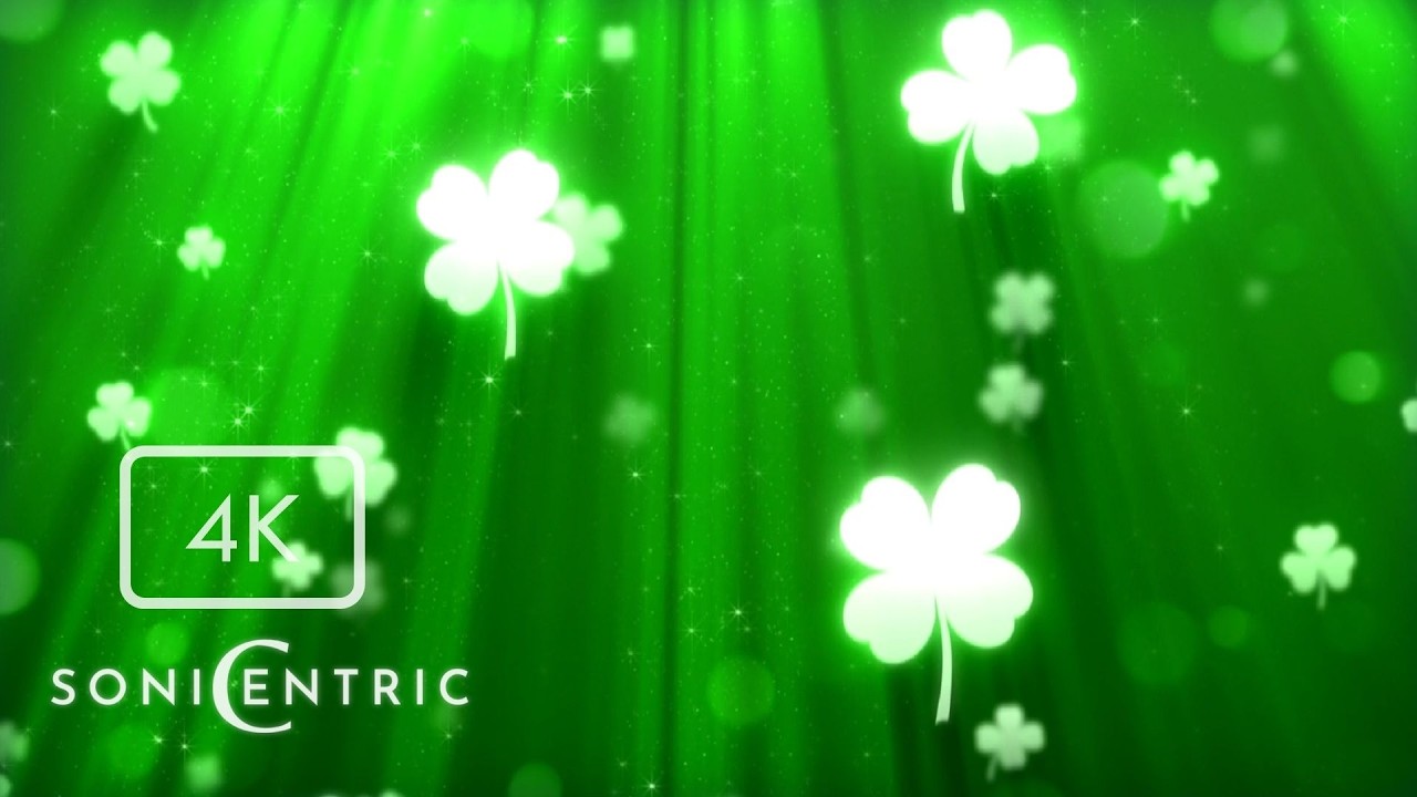 Calm Classroom Background – Raining Shamrocks with Irish Music for Focus & Reading 🍀 4K