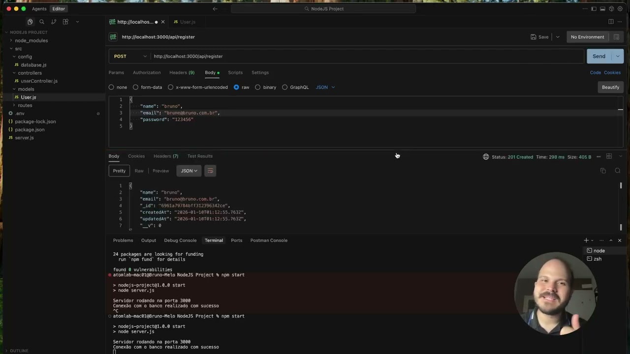 Aula Final NodeJS - Testando e corrigindo os bugs em nossa aplicação.