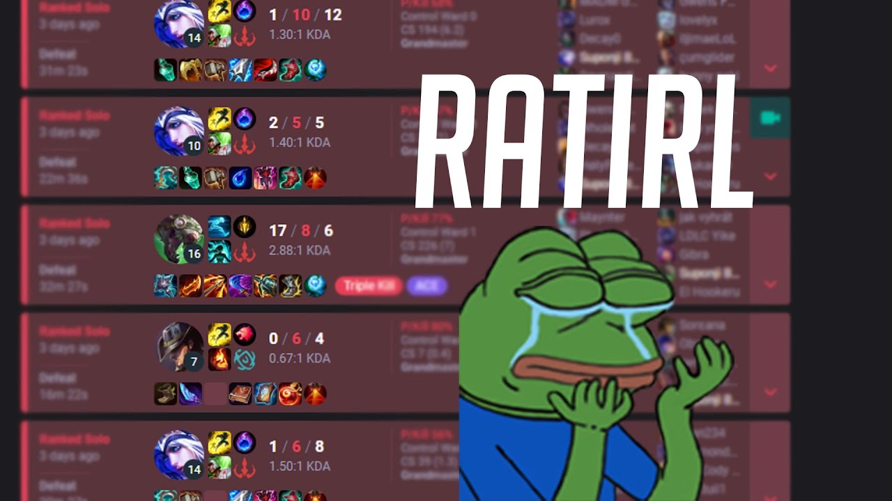 RATIRL is not having a good time