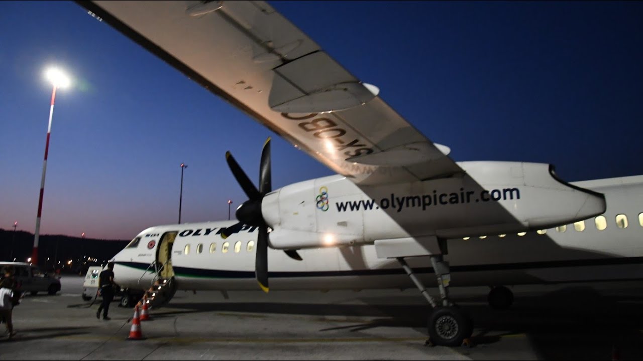 Olympic Air Economy Class | Dash 8-Q400 | Flight A3331 Chania - Athens