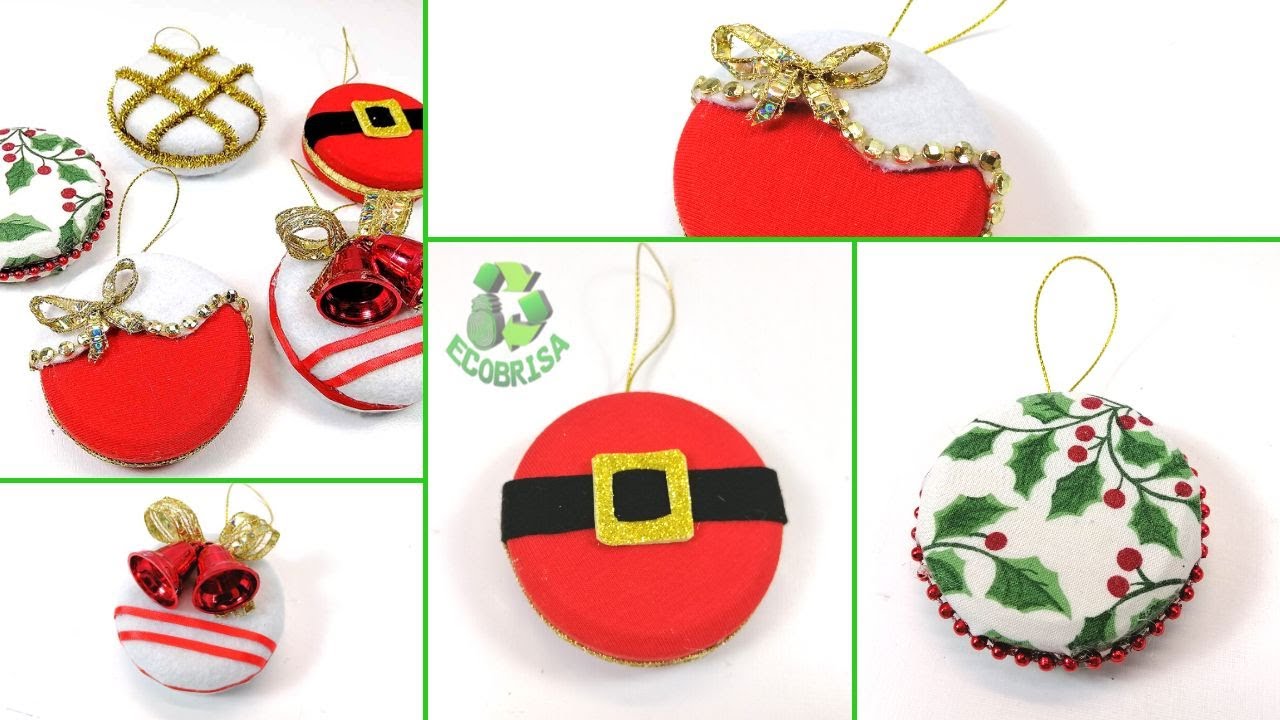 5 Christmas decorations with container lids - Ecobrisa DIY