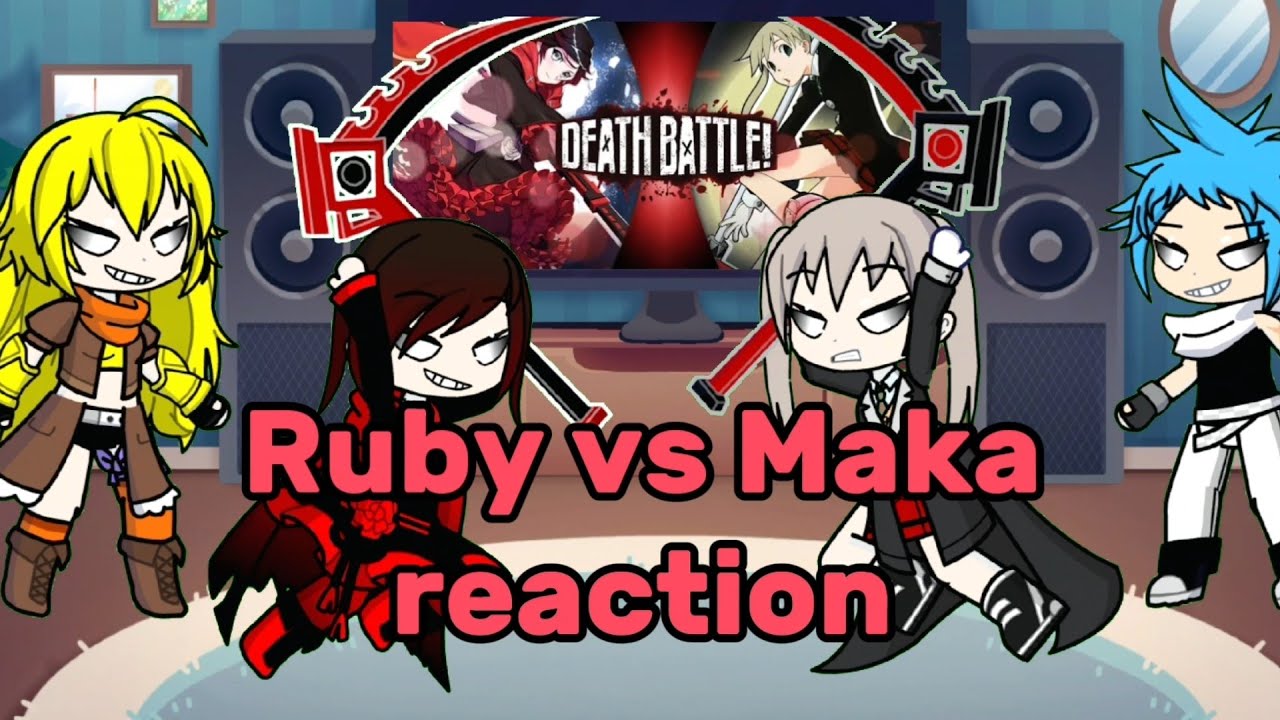 Alex therisinglegend reacts to Ruby vs Maka Death battle gacha reaction 