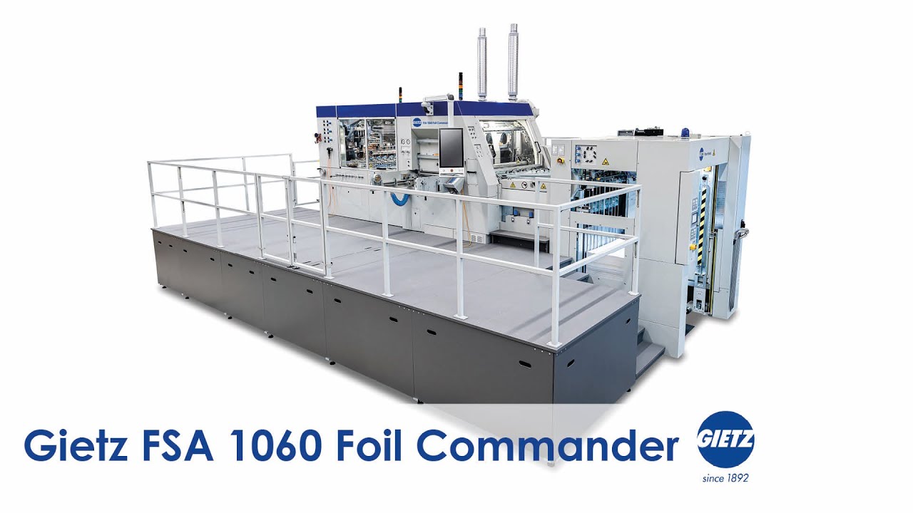 GIETZ FSA 1060 Foil Commander hot foil stamping machine - 100 % more productivity.