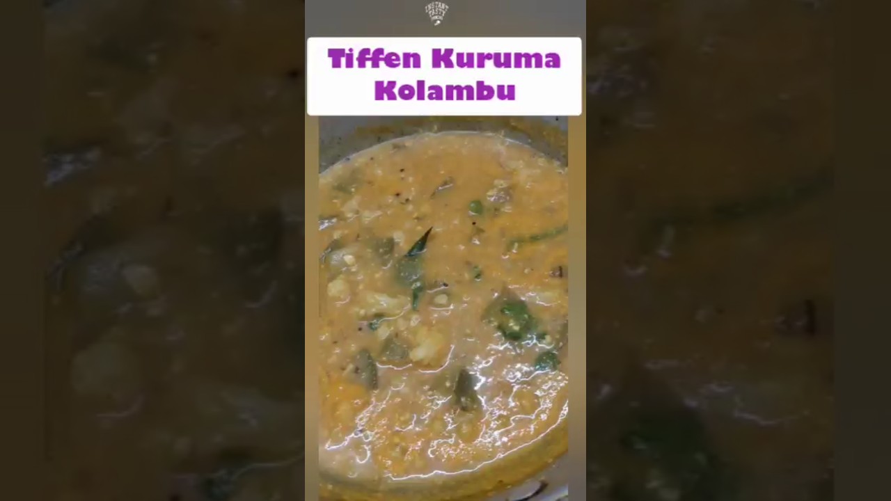 SimpleTiffen Kuruma Kulambu / Tiffen Side dish/ Healthy cooking at home