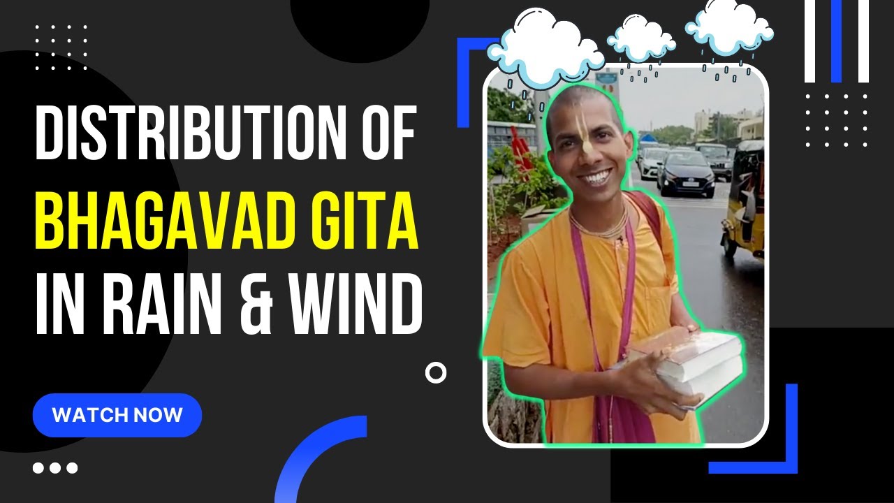 Gita distribution during rainy season in Hyderabad