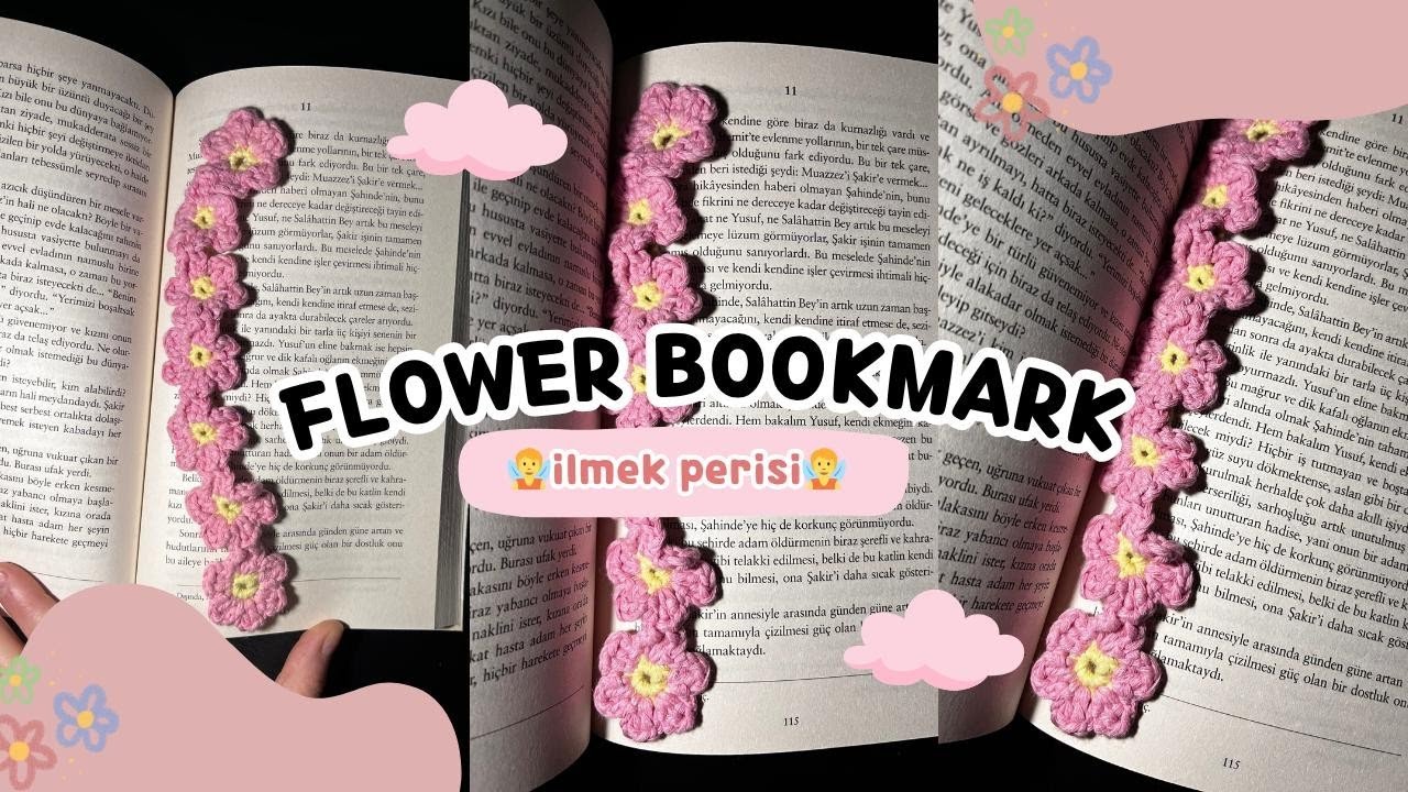 Çiçekli Kitap Ayracı Yapımı 🌸 | Flower Bookmark Tutorial (Anlatımlı)
