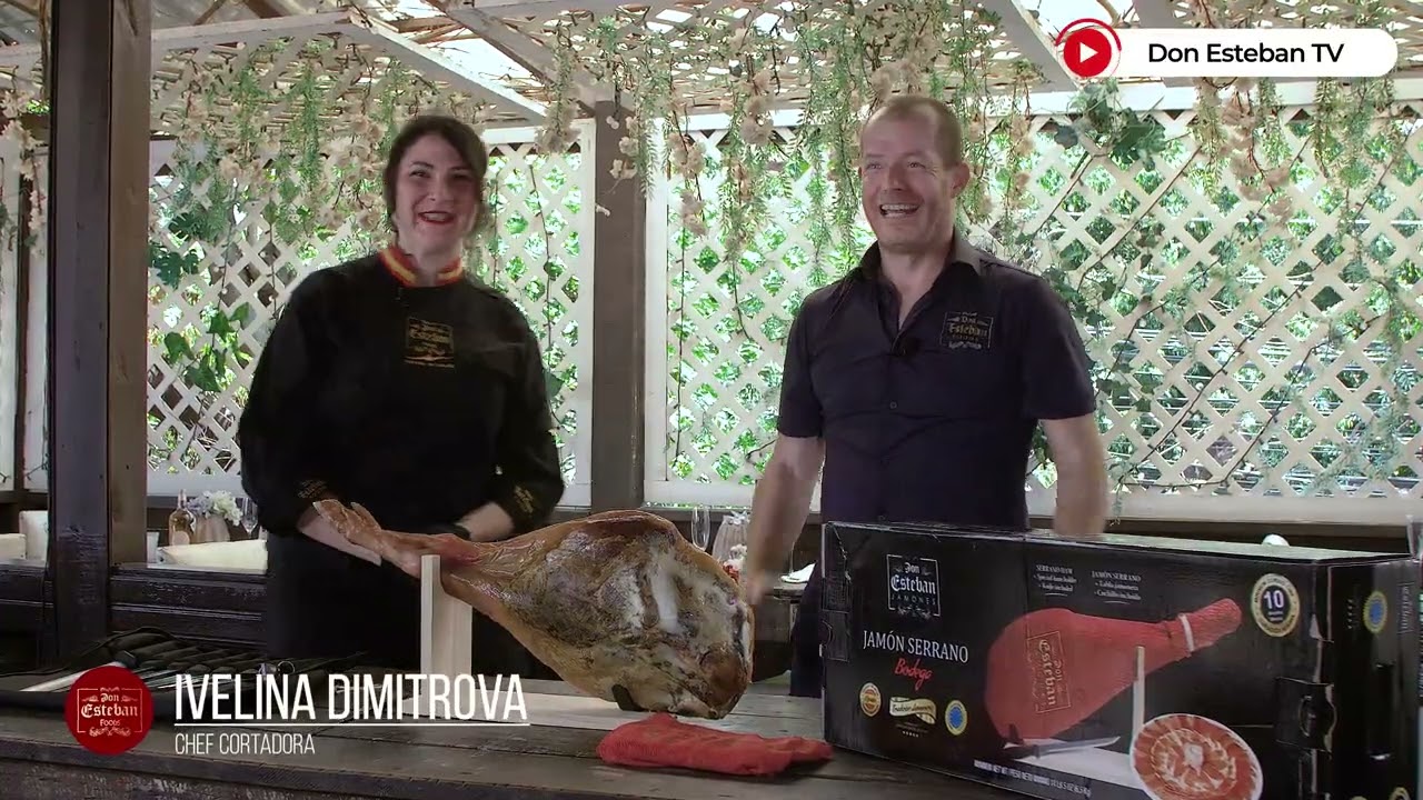 Como cortar y conservar la pierna de jamón serrano de Don Esteban Foods