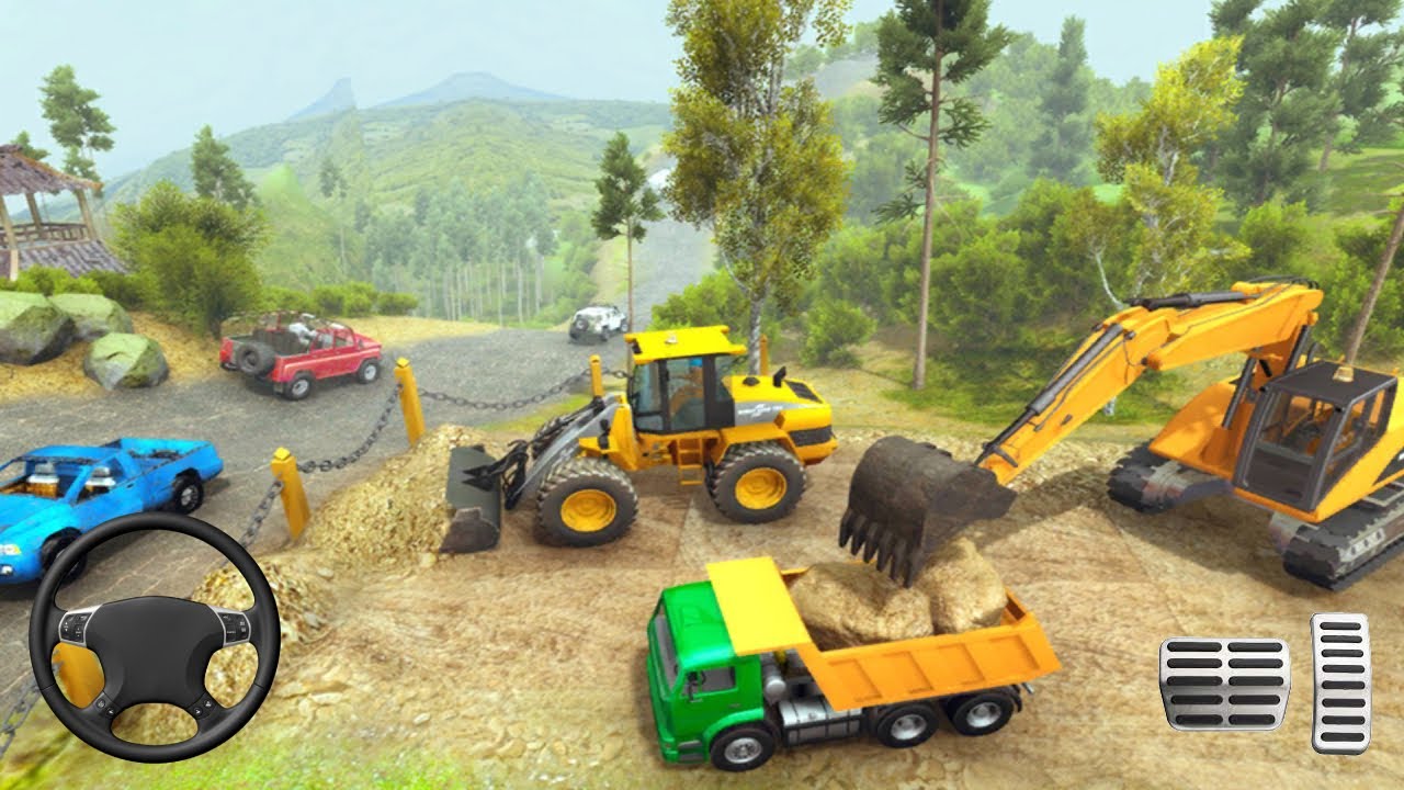 Machines Construction Driving - Uphill Road Builder Simulator - Android Gameplay
