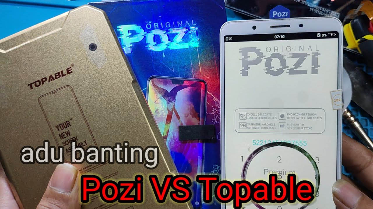 Sparepart LCD HP Terbaik 2024 Test Drive LCD Topable vs Pozi Mana yang terbaik ?