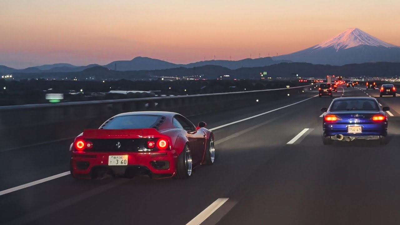 Driving my Ferrari Across Japan to a SECRET Osaka LOW RIDER Car Meet!