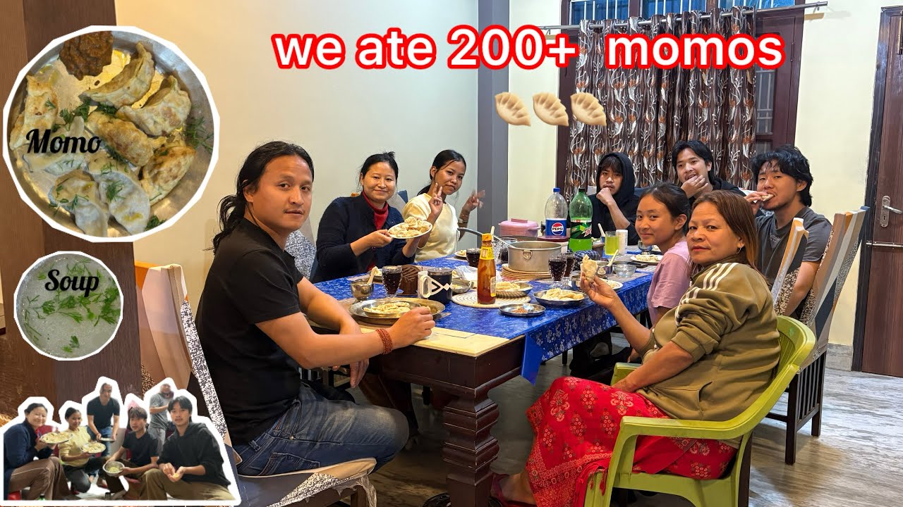 Cooking, laughing & eating 200+ momo dumplings with the fam 🥟😂❤️ #family #cousins #Cooking memories