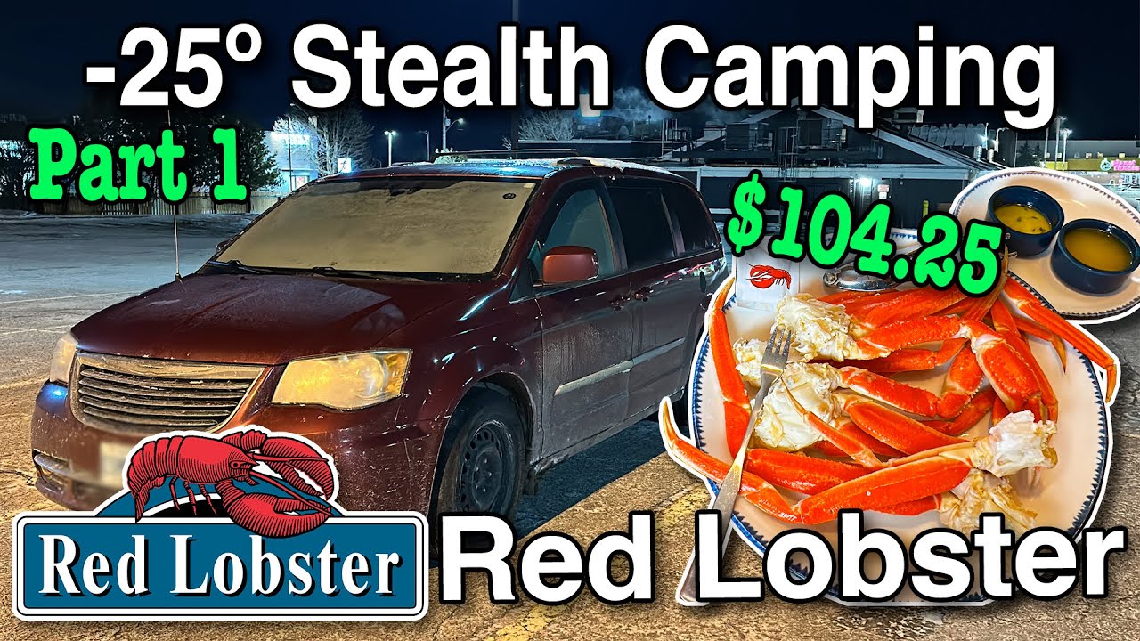 -25º 🥶 Зимний скрытый кемпинг в Red Lobster 🦞 Часть 1