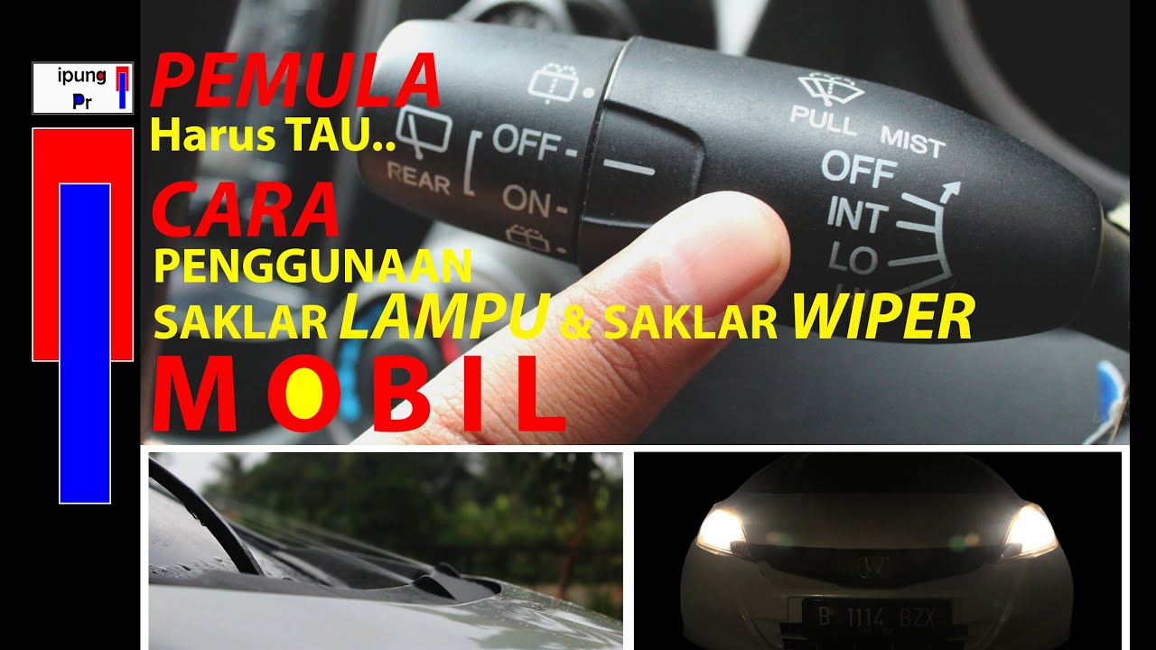 #hondajazz #jazzge8 CARA MENGGUNAKAN SAKLAR LAMPU DAN SAKLAR WIPER PADA MOBIL | BELAJAR MOBIL PEMULA