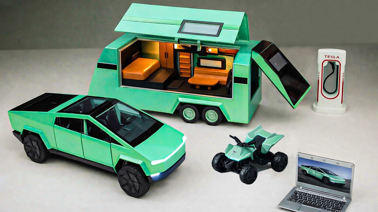 Unboxing of Mini Tesla Cybertruck 1:18 Scale Diecast | Highly Detailed Model | Realistic Diecast