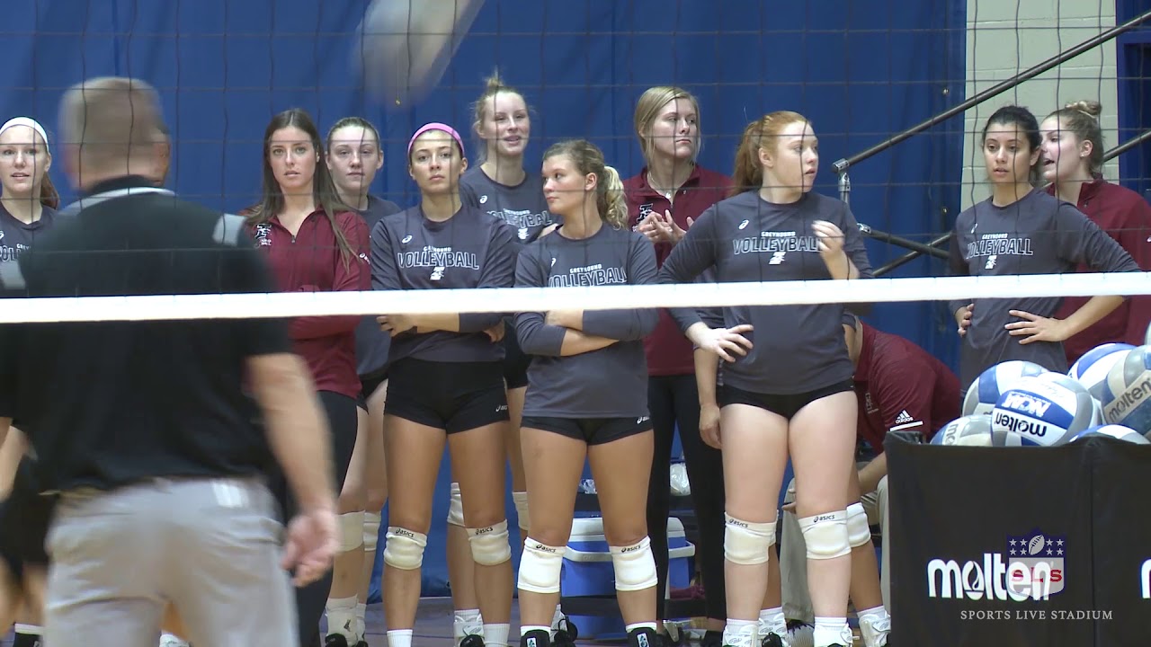 WOMEN'S COLLEGE VOLLEYBALL | Greyhounds vs Trojans Warm Up Drills Highlights