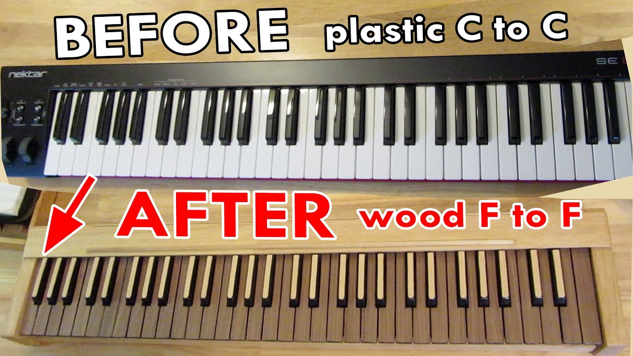 MIDI Keyboard mod: Nektar SE61 to wood harpsichord