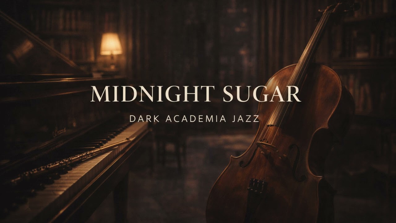MIDNIGHT SUGAR | Dark Academia Jazz Piano & Cello | Elegant Noir Study Music