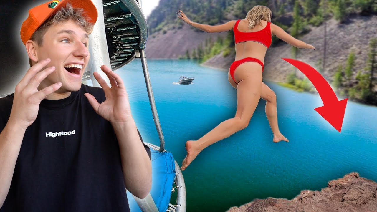 I CANT BELIEVE SHE JUMPED OFF THIS!