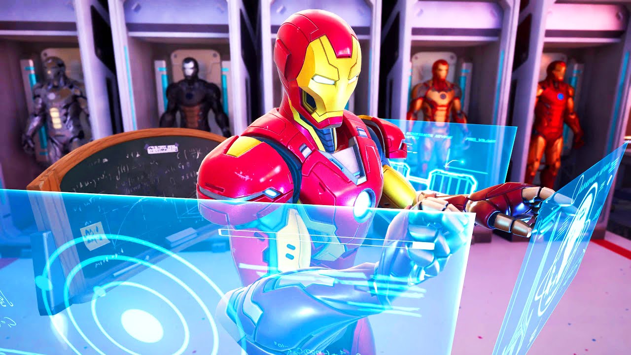 Iron Man Alpha Style Armor Gameplay - Fortnite Marvel Blitz Royale Stark Island