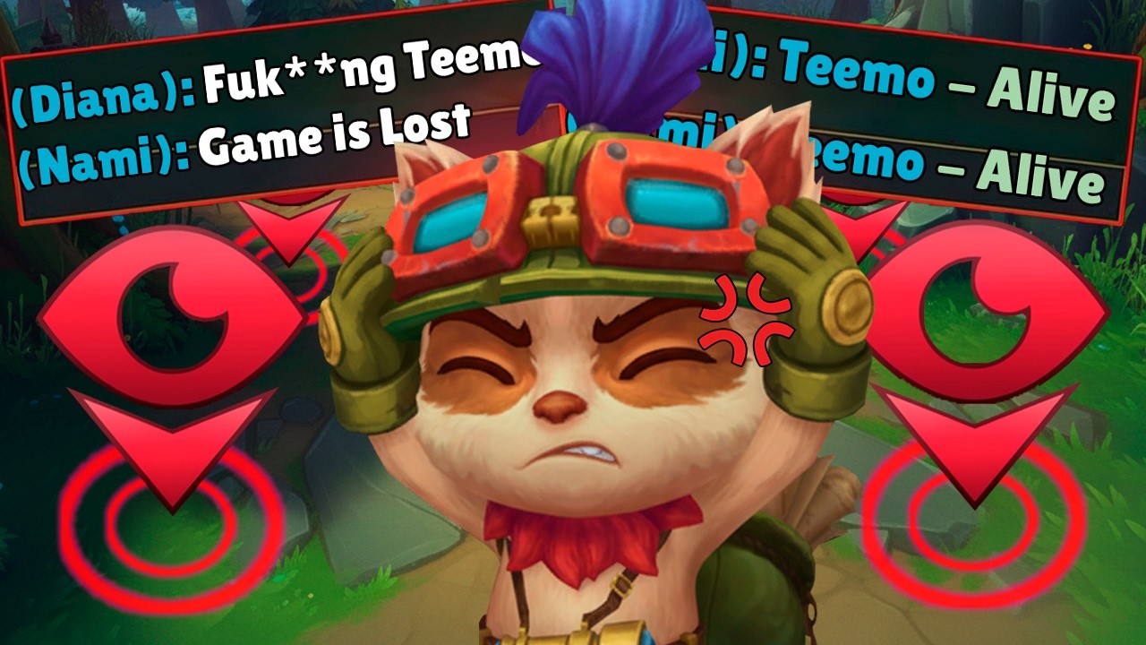 ¡NO PUEDO MÁS! TODO MI TEAM no para de PINGEARME y FLAMEARME por usar a TEEMO JUNGLA😰