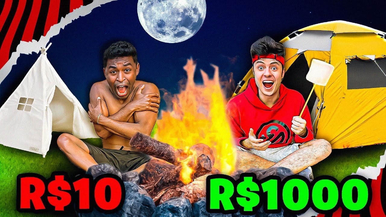 ACAMPAMENTO DE R$10, R$100 e R$1000! - Desafio
