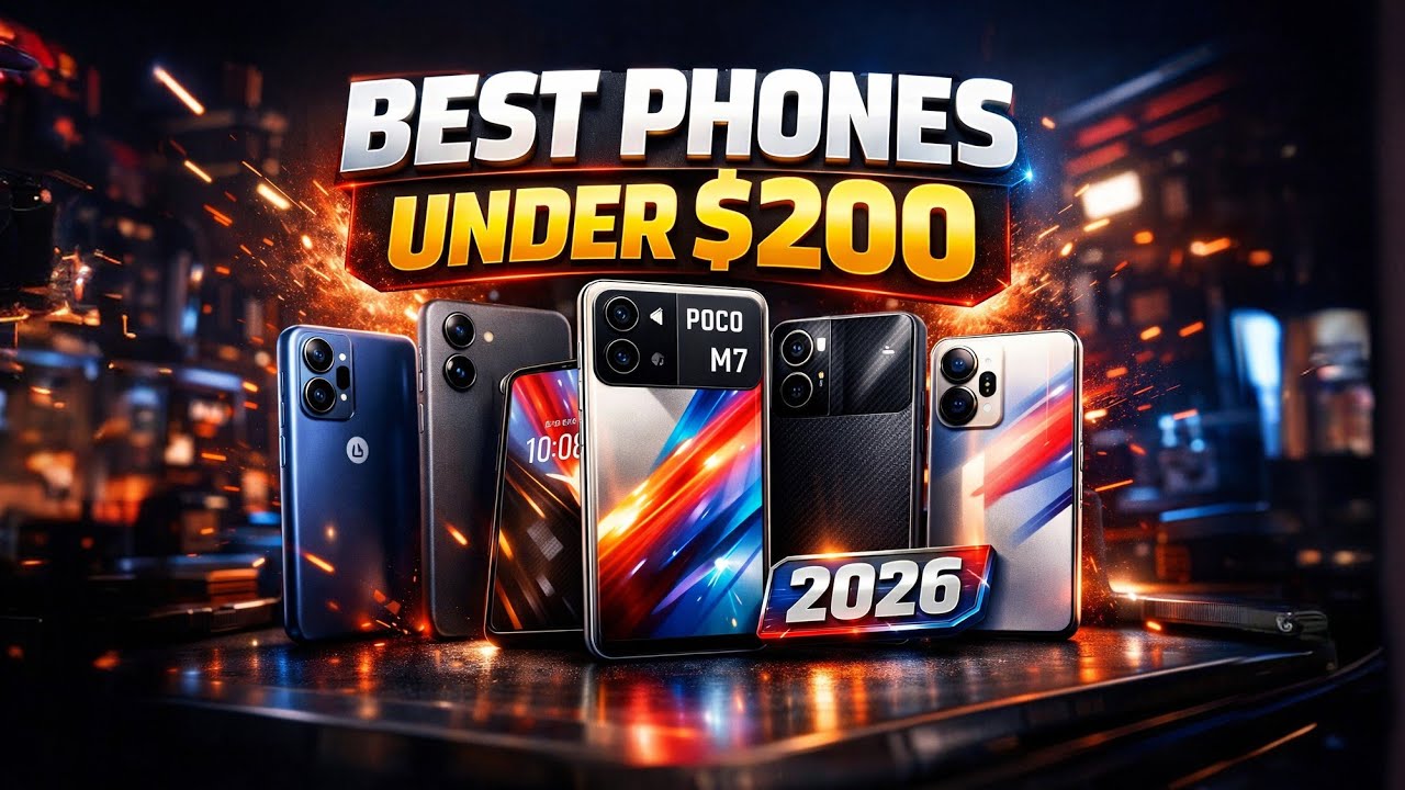 ТОП-5 смартфонов до 200 долларов в 2026 году 📱🔥 Лучшие бюджетные телефоны, которые вы можете купи...