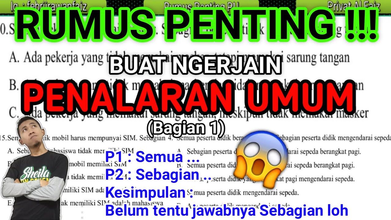 RUMUS PENALARAN UMUM - TPS UTBK 2020 BAGIAN 1