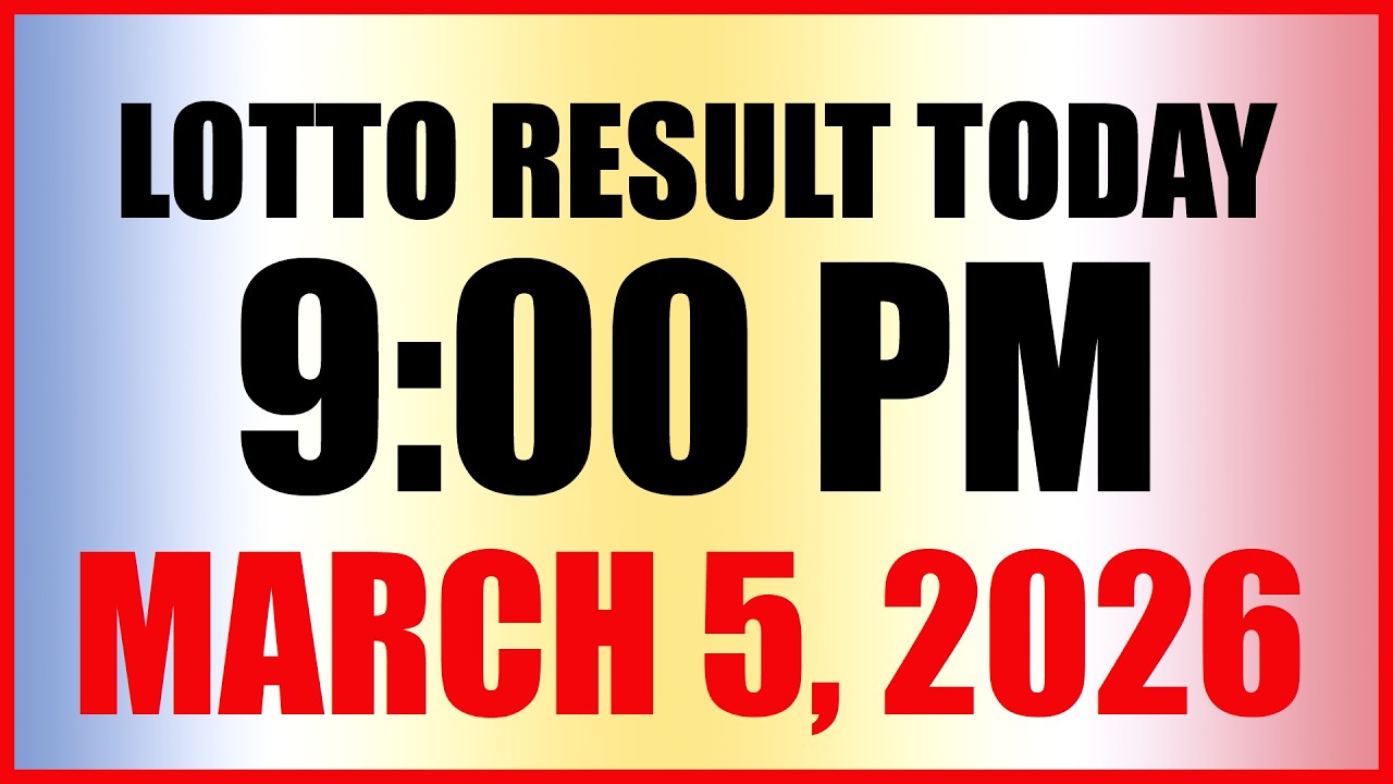 Lotto Result Today 9pm Draw March 5, 2026 Swertres Ez2 PCSO
