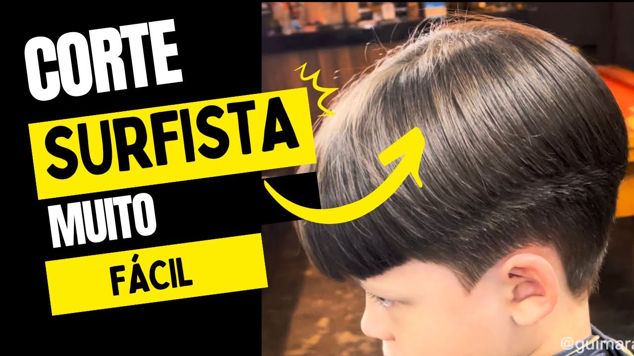 COMO FAZER CORTE SURFISTA/ TÉCNICA MAIS FÁCIL DO YOUTUBE. CORTE NA TESOURA.