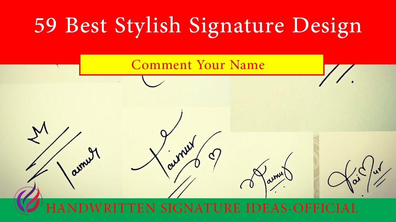 59 Best Stylish Signature Design - Series 7 | Handwritten Signature Ideas - Official