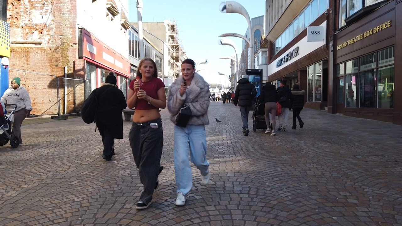 BLACKPOOL Wednesday walkabout  around sunny but windy blackpool & building updates