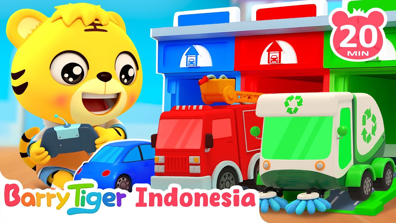 Mobil Warna-Warni 🚗🌈 Lagu Anak Belajar Warna & Kendaraan! | Lagu Edukasi Anak Balita | BarryTiger