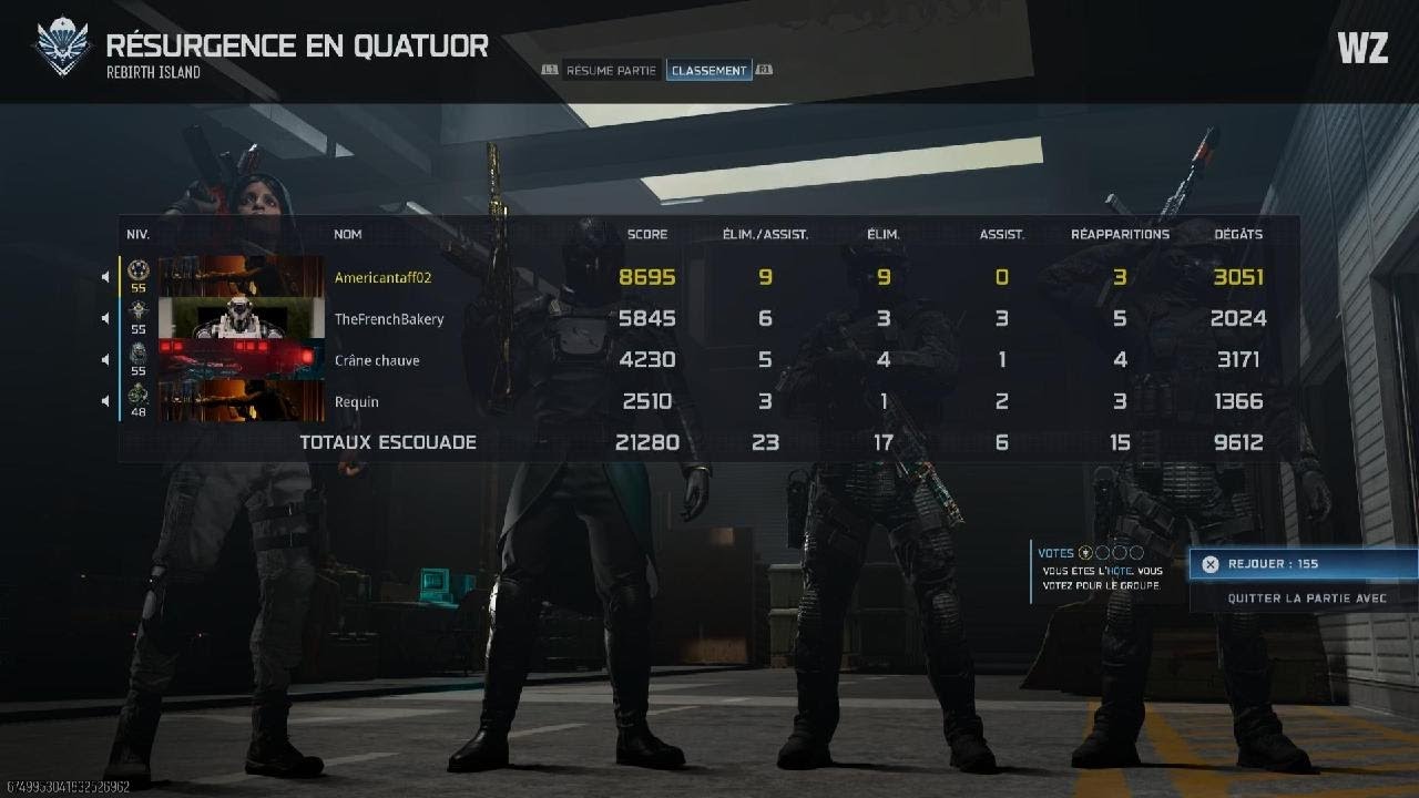 TOP 1 Résurgence BO7 en compagnie de TheFrenchBakery crâne chauve et Requin