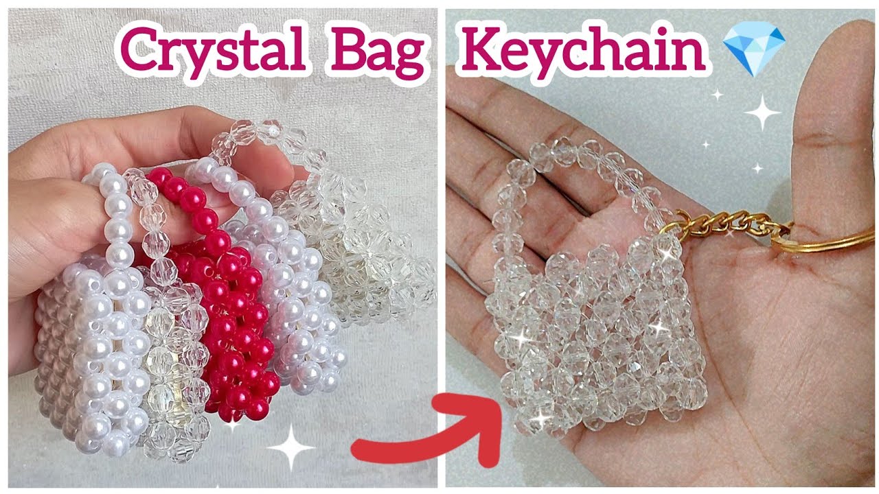 Crystal Bag Keychain Tutorial | Super Easy tutorial |💎💞