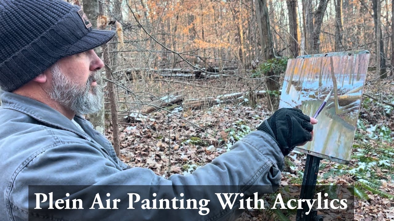 Painting a stream en plein air