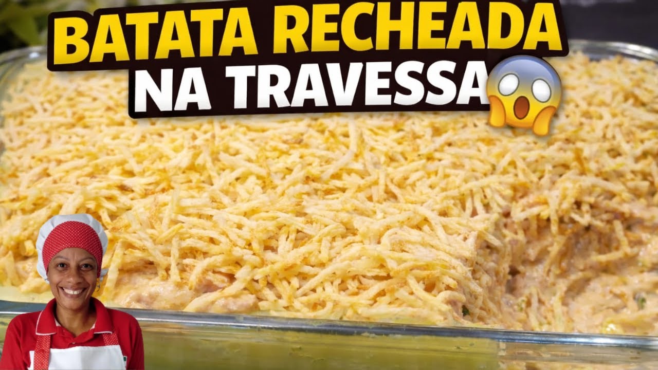 Batata Recheada na Travessa Cremosa | Receita Fácil Perfeita pro Almoço😋#receitas #mãonamassacomasi 