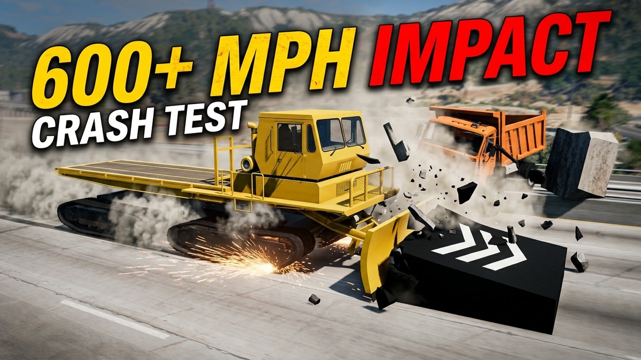 600 MPH Instant Speed – Heavy Trucks CRASH Test!