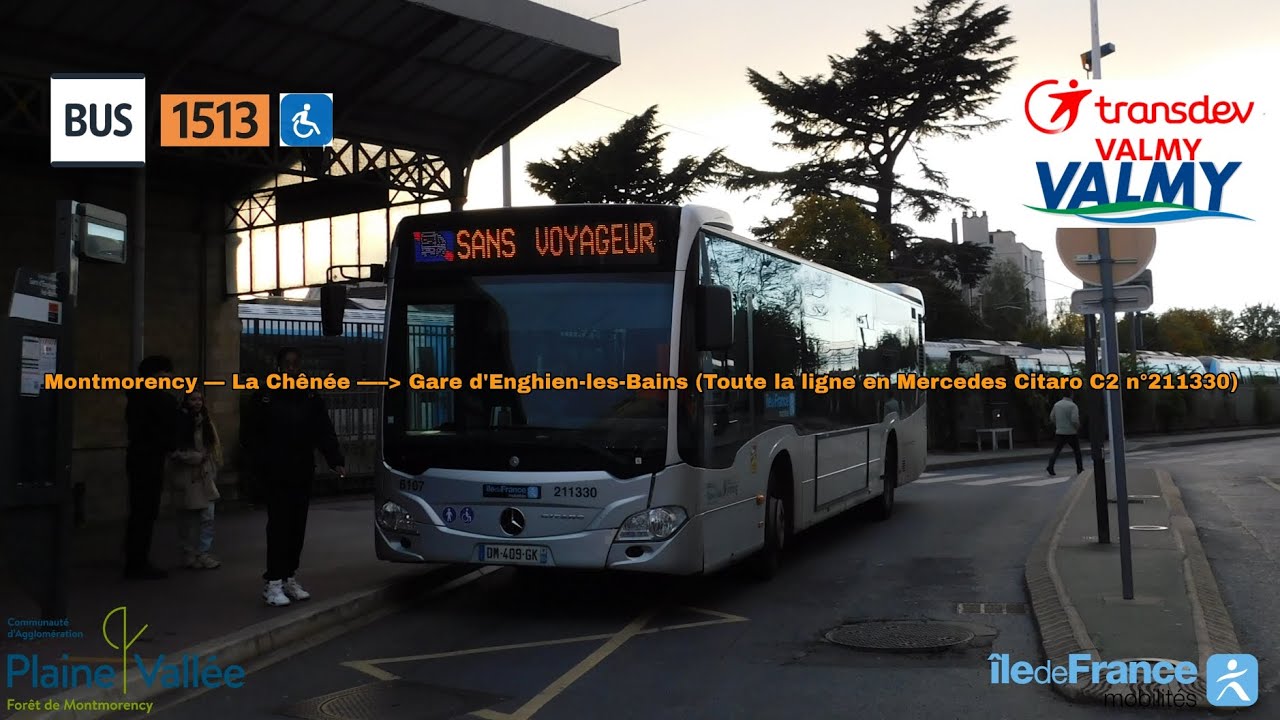 [Ligne 1513 Transdev Valmy] Citaro C2 n°211330 — Montmorency La Chênée à Gare d'Enghien-les-Bains