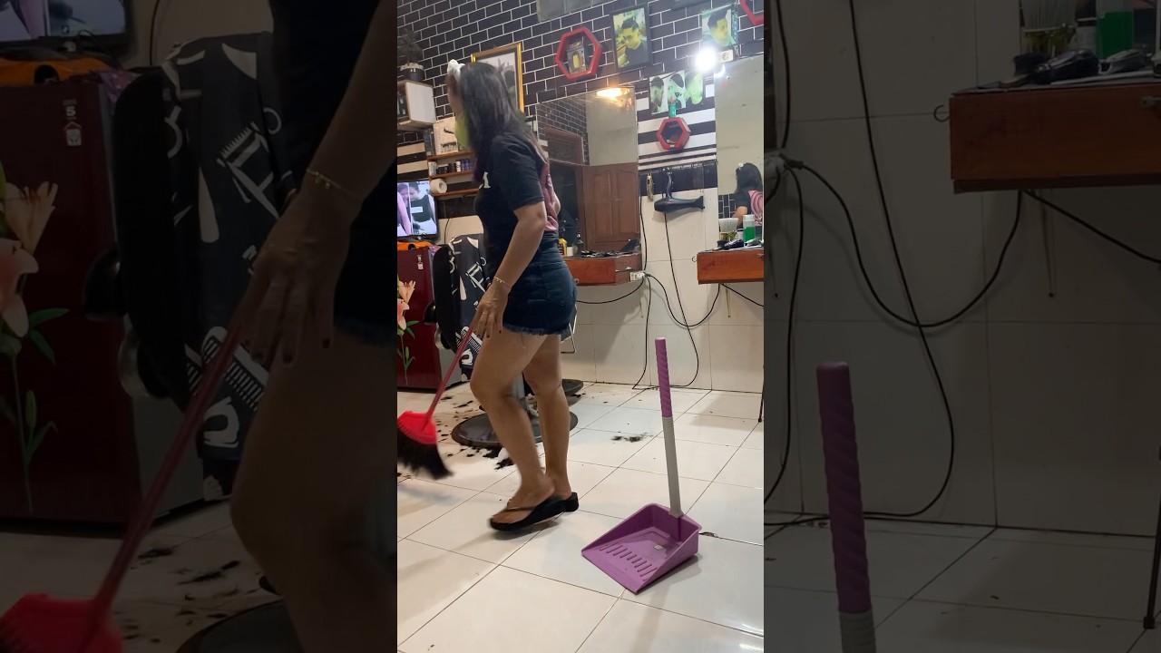 Bos barber lagi nyapu ni #shorts