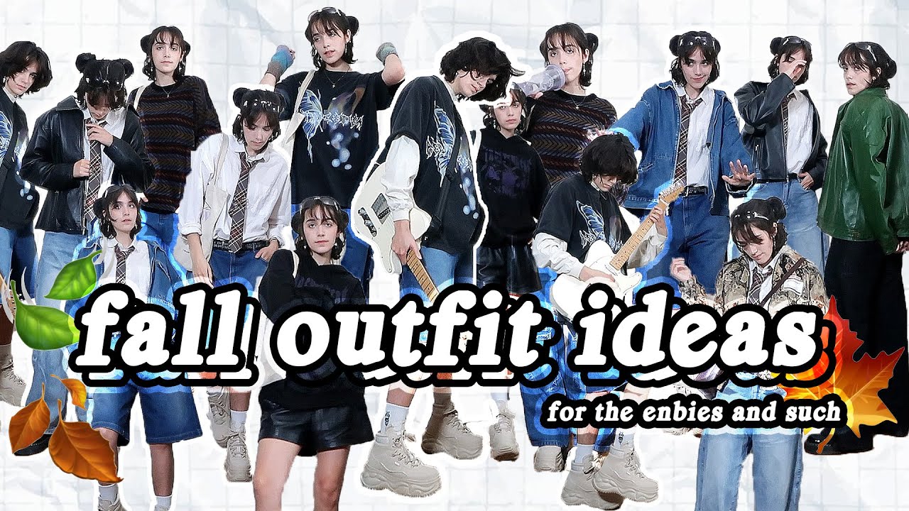 androgynous & unisex fall outfit ideas!🍃🍁✨ 2023
