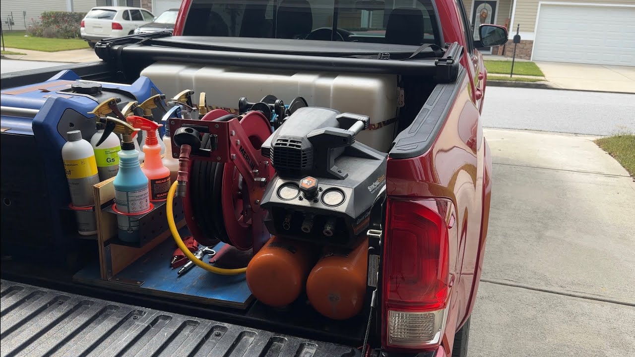 Toyota Tacoma mobile detail setup (update)