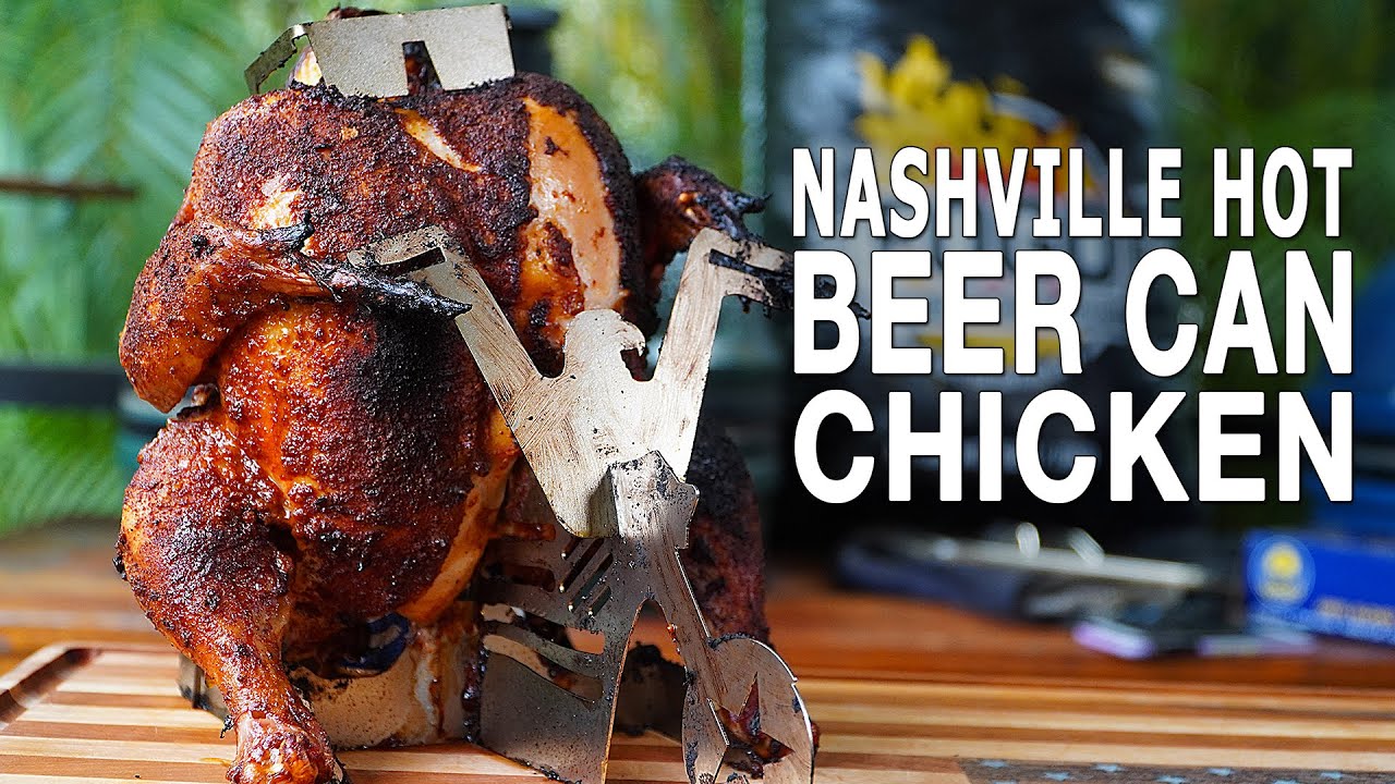 Курица в банке пива Nashville Hot на большом зелёном яйце | FOGO CHARCOAL