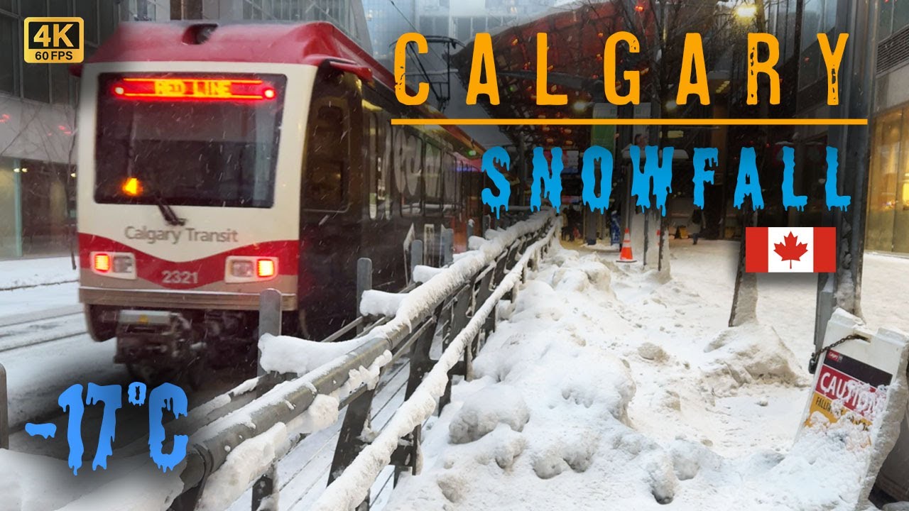 【4K】❄️ Calgary&rsquo;s First Snowstorm of the Season! ❄️|Winter Walking Tour! #snow  #walkingtour #4k