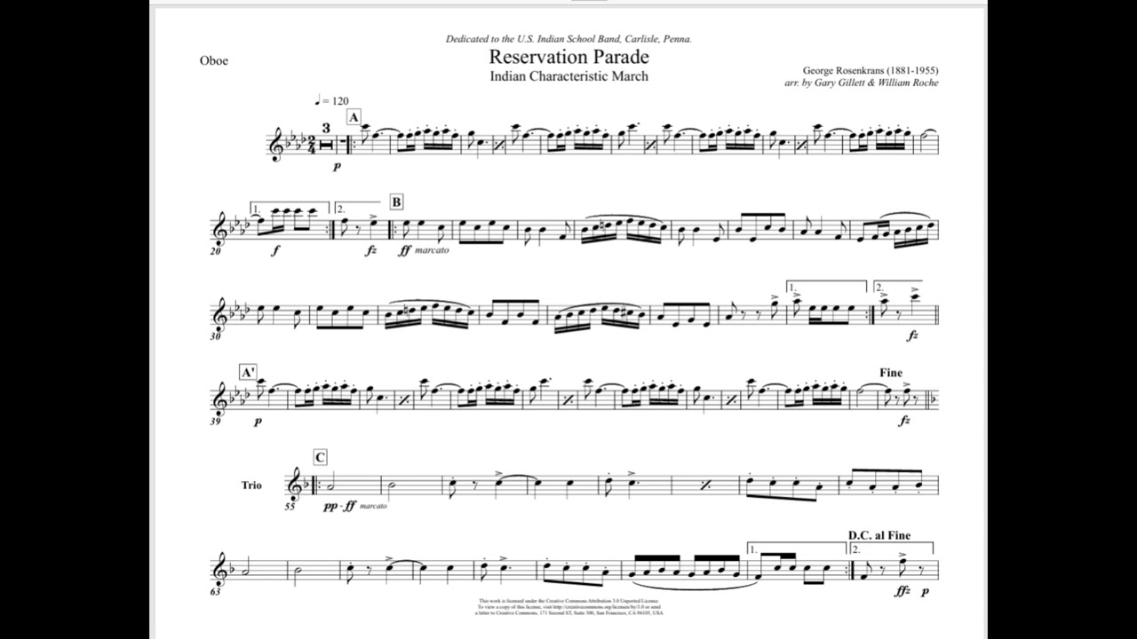 RESERVATION - OBOE